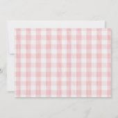 Meisje Aardbeienbes Eerste 1e Verjaardag Foto Bedankkaart (Achterkant)