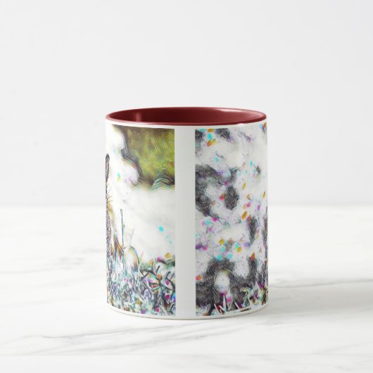 Meisje Abstract gemaakt in VS-Bunnies. Mok (Midden)