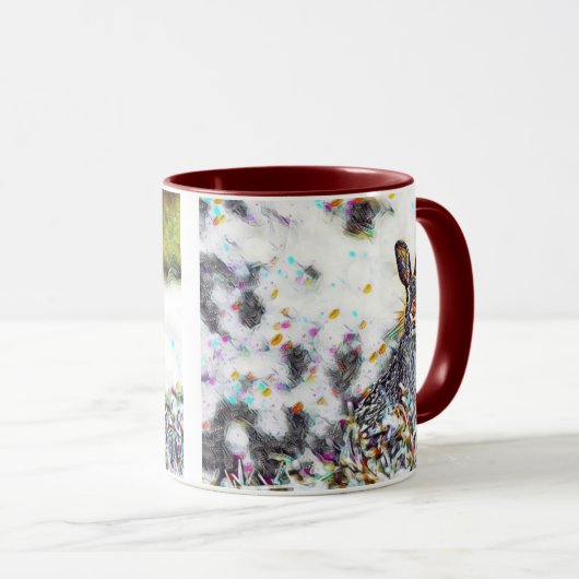 Meisje Abstract gemaakt in VS-Bunnies. Mok (Voorkant rechts)