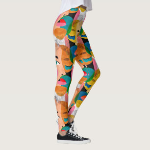 Meisje abstracte kunst leggings