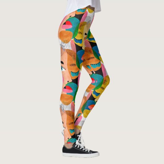 Meisje abstracte kunst leggings (Rechts)