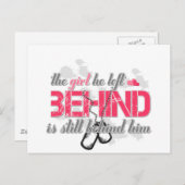 Meisje achter briefkaart (Voorkant / Achterkant)