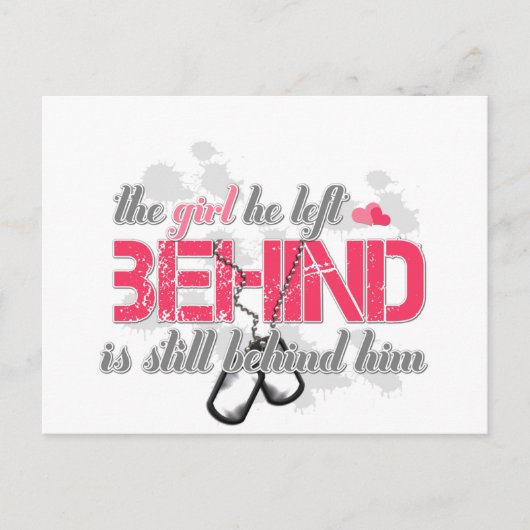 Meisje achter briefkaart (Voorkant)