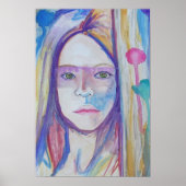 Meisje achter de deur poster (Voorkant)