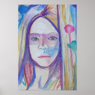 Meisje achter de deur poster