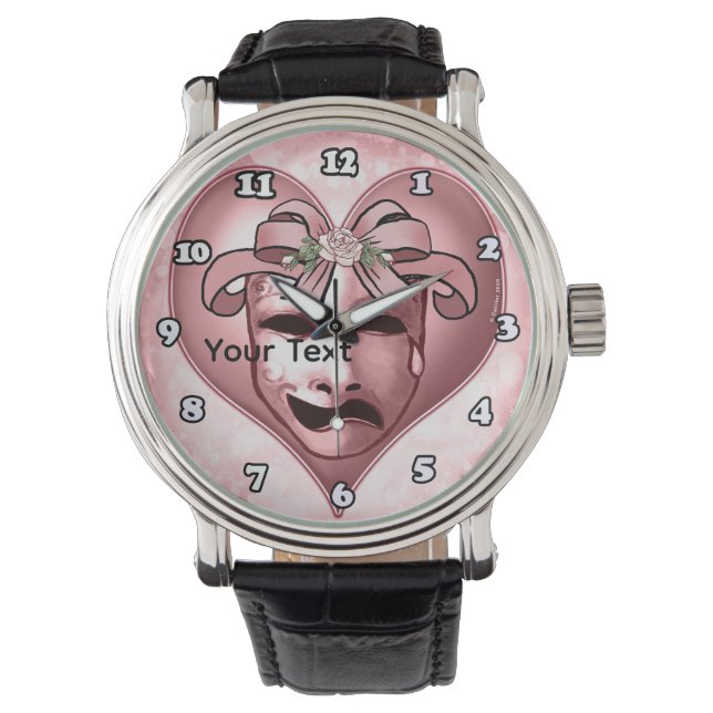 Meisje Acteur Masker  Horloge (Voorkant)