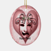 Meisje Acteur Masker  Keramisch Ornament (Rechts)