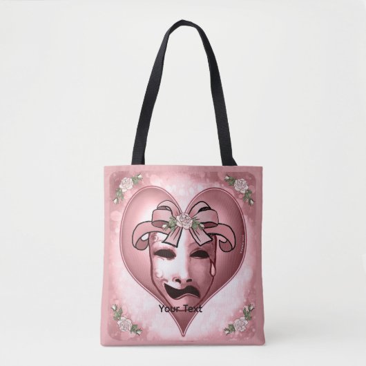Meisje Acteur Masker  Tote Bag (Voorkant)