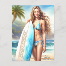 Meisje Action Point Break Briefkaart