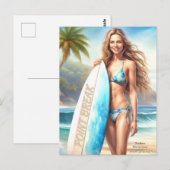 Meisje Action Point Break Briefkaart (Voorkant / Achterkant)