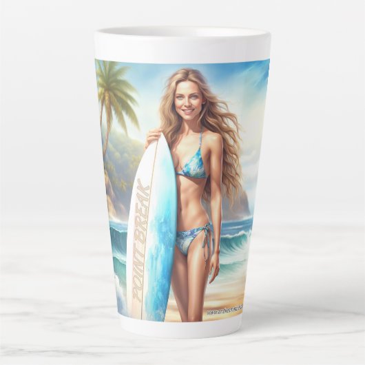 Meisje Action Point Break Latte Mok (Voorkant)