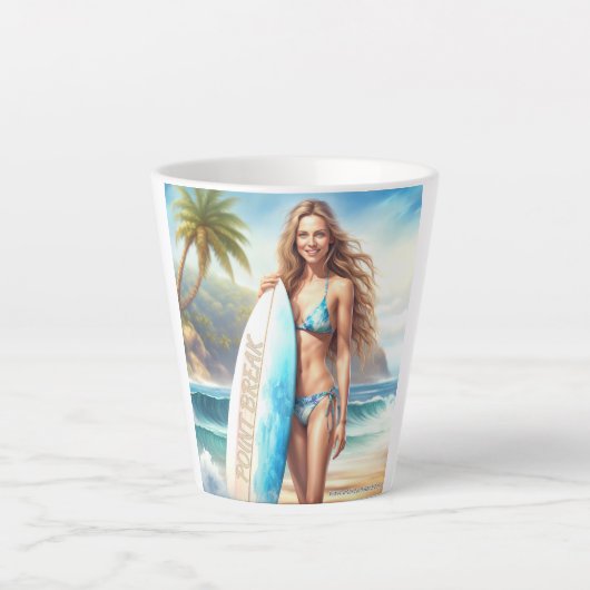 Meisje Action Point Break Latte Mok (Voorkant)