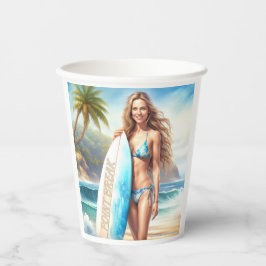 Meisje Action Point Break Papieren Bekers