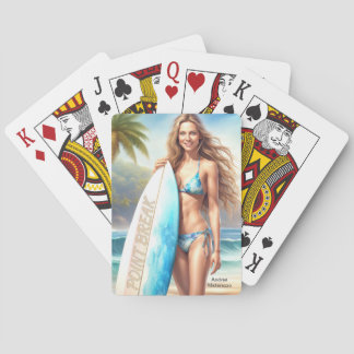 Meisje Action Point Break Pokerkaarten
