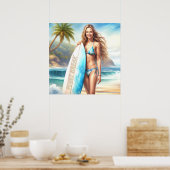 Meisje Action Point Break Poster (Keuken)