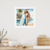 Meisje Action Point Break Poster (Keuken)