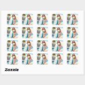 Meisje Action Point Break Vierkante Sticker (Vel)