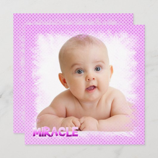 Meisje adoptie aankondiging (Voorkant / Achterkant)