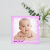 Meisje adoptie aankondiging (Staand voorkant)