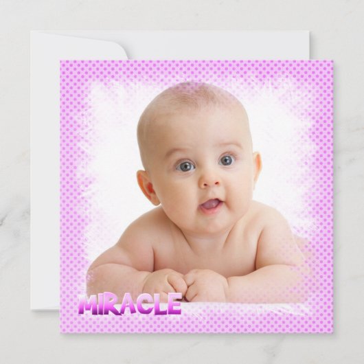 Meisje adoptie aankondiging (Voorkant)