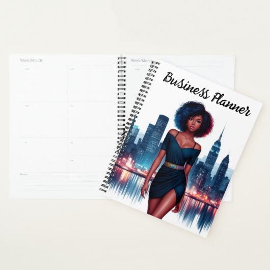 Meisje Afrikaans stijlvol Afro haar mode bedrijf Planner (Display)