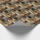 Meisje Afstuderen een vlammende honkbalknuppel Cadeaupapier (Hoek)