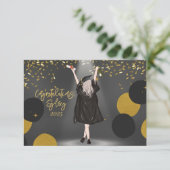 Meisje Afstuderen gefeliciteerd (Staand voorkant)