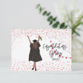 Meisje Afstuderen gefeliciteerd (Staand voorkant)