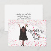 Meisje Afstuderen gefeliciteerd (Voorkant / Achterkant)