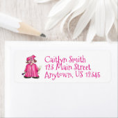 Meisje Afstuderen roze Pet voorschoolse Afstuderen Etiket (Insitu)