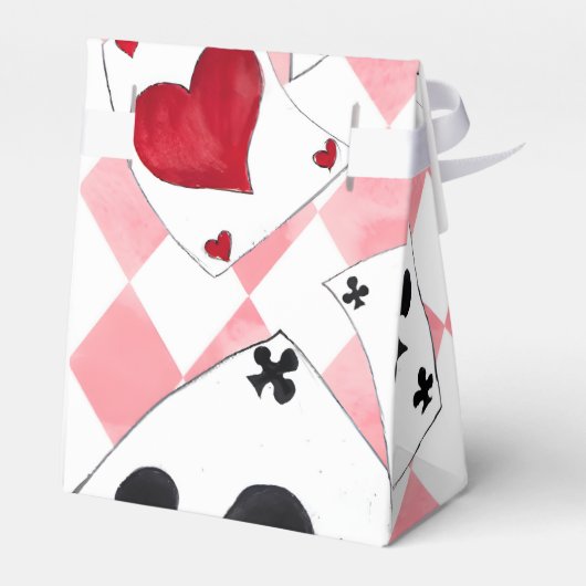 Meisje Alice in Wonderland Verjaardagsthee Bedankdoosjes (Achterkant)