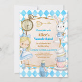Meisje Alice in Wonderland Verjaardagsthee Kaart (Voorkant)
