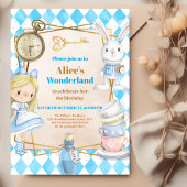Meisje Alice in Wonderland Verjaardagsthee Kaart
