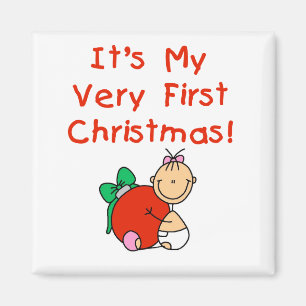 Meisje allereerste kerst Tshirts en geschenken Magneet