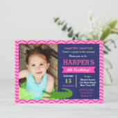 Meisje Alligator Verjaardagsfeestje Uitnodigingen (Staand voorkant)