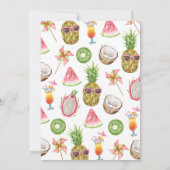 Meisje Aloha Hawaiian Baby shower Kaart (Achterkant)