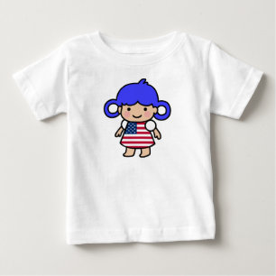 Meisje Amerikaanse vlag jurk