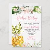 Meisje Ananas Baby Shower Kaart (Voorkant)