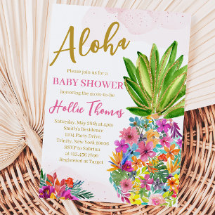 Meisje Ananas Baby Shower Kaart