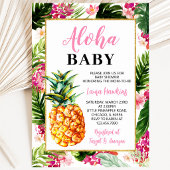 Meisje Ananas Baby Shower Kaart