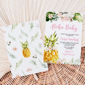 Meisje Ananas Baby Shower Kaart
