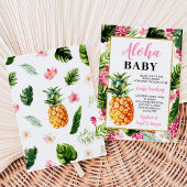 Meisje Ananas Baby Shower Kaart