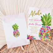 Meisje Ananas Baby Shower Kaart