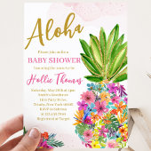Meisje Ananas Baby Shower Kaart
