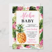 Meisje Ananas Baby Shower Kaart (Voorkant)