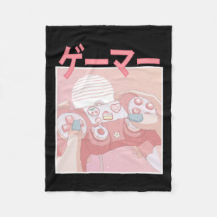 Meisje Anime Kawaii Gaming Schattige Videogame Vro Fleece Deken