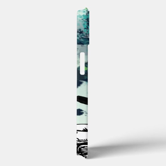  meisje Aqua Black Bird Pattern Iphone Case-Mate iPhone Case (Achterkant / Rechts)