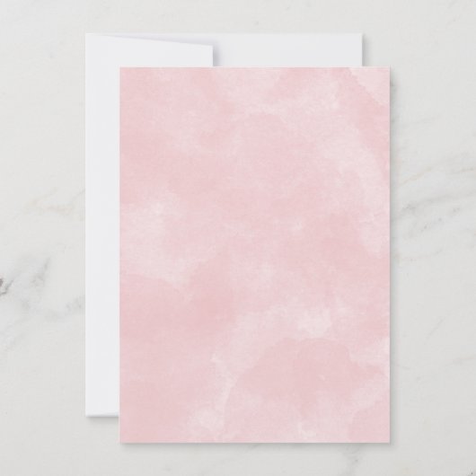 Meisje Aquarel Bos Dier Bloemige Baby Shower Kaart (Achterkant)