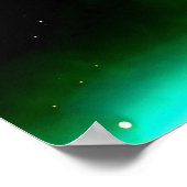 Meisje Astronaut Space Stars Kleurrijke Galaxy Art Poster (Hoek)