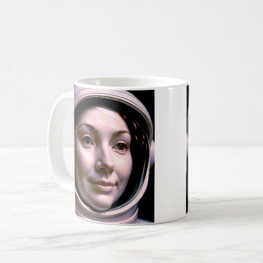 Meisje astronaute koffiemok (Voorkant links)